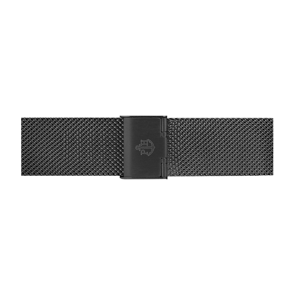 Watch Strap Mesh Black 20 mm 160 mm