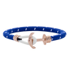 Anchor Bracelet Phrep Lite Rose Gold Nylon Light Blue White