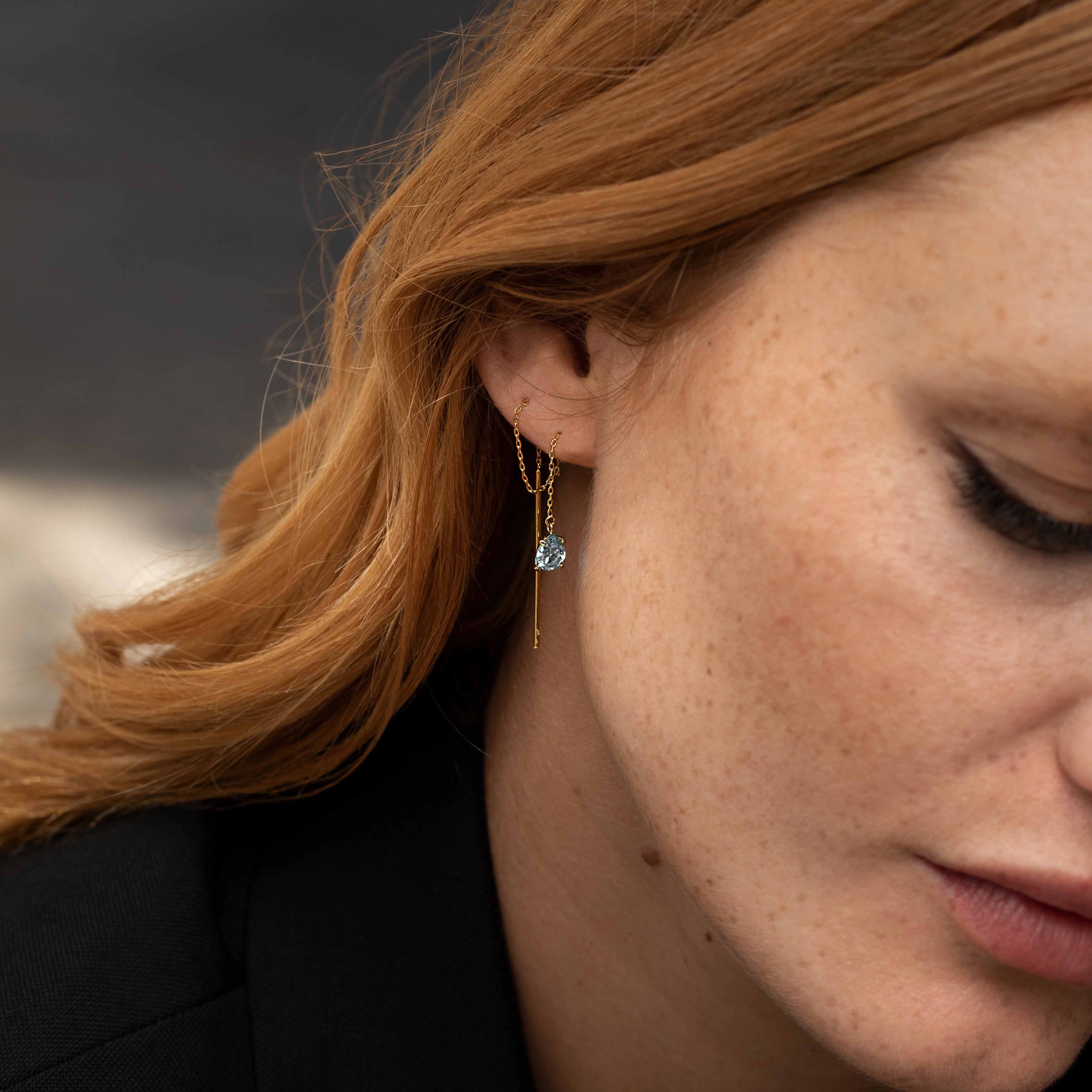 Boucles d'Oreilles Heart Of The Sea Argent Massif Or