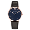 Watch Sailor Line Blue Lagoon IP Rose Gold Leather Watch Strap Black