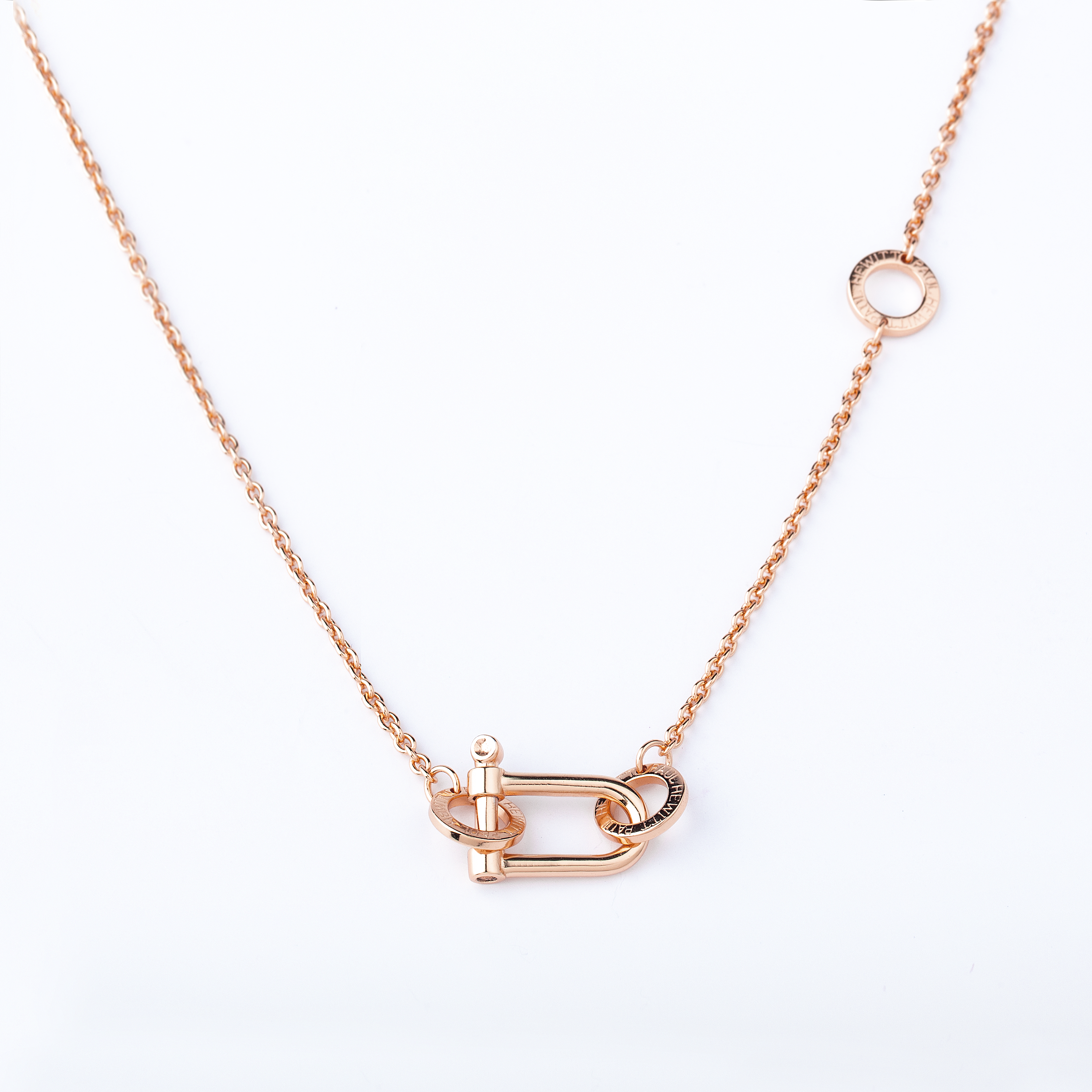 Collier Manille Heart Of The Sea Argent Massif Rose