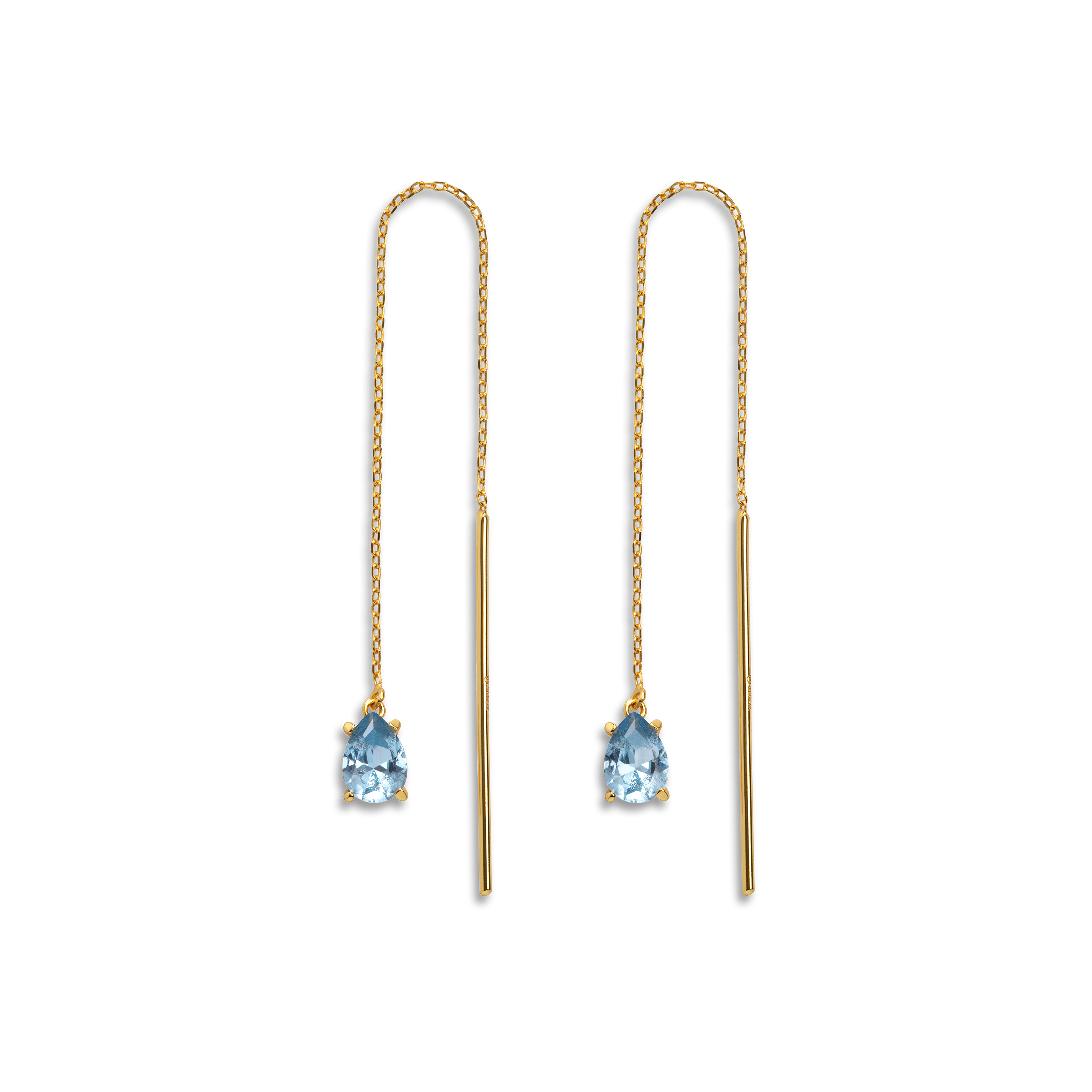 Boucles d'Oreilles Heart Of The Sea Argent Massif Or