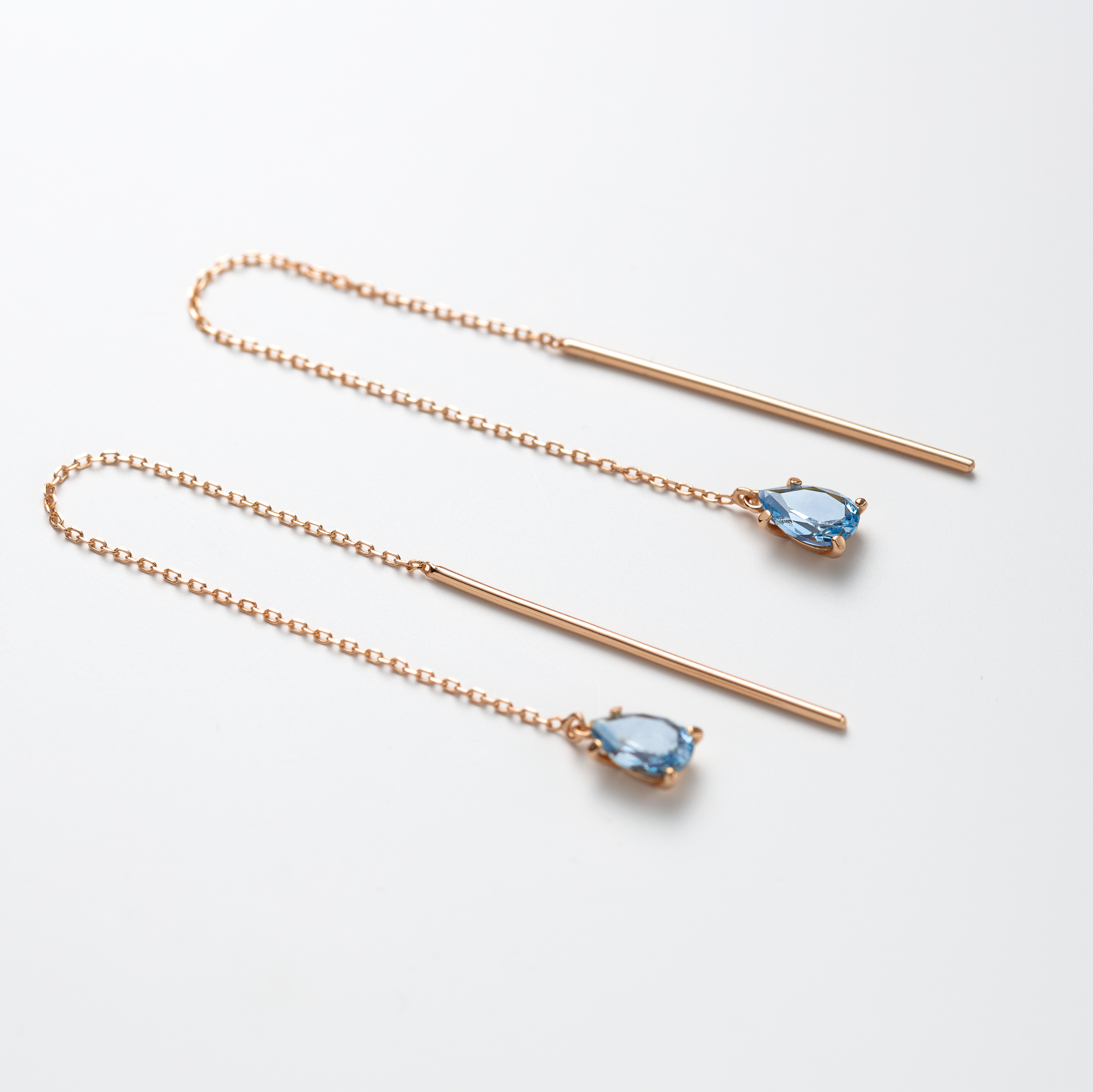 Boucles d'Oreilles Heart Of The Sea Argent Massif Or Rose