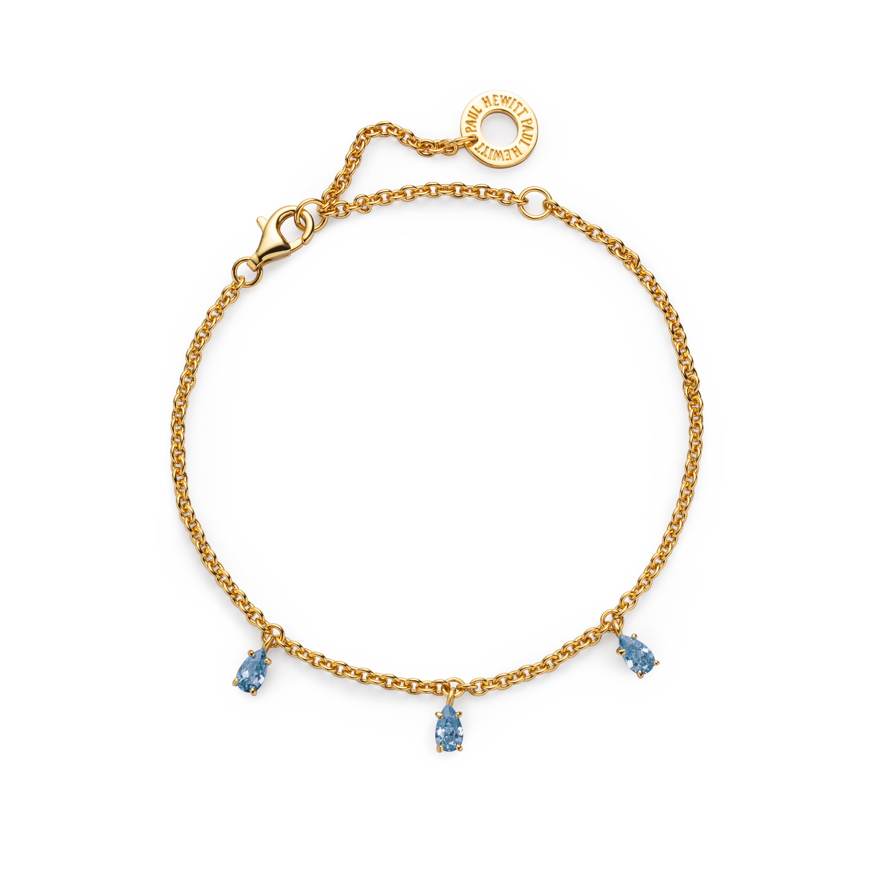 Bracelet Tear Drop Heart of the Sea Sterling Silver IP Gold