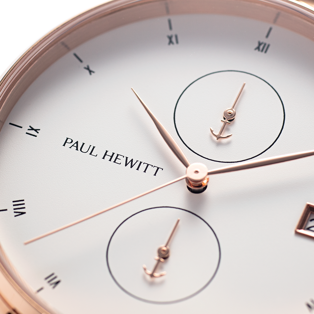 Mayflower Chrono White IP Rose Gold Watch