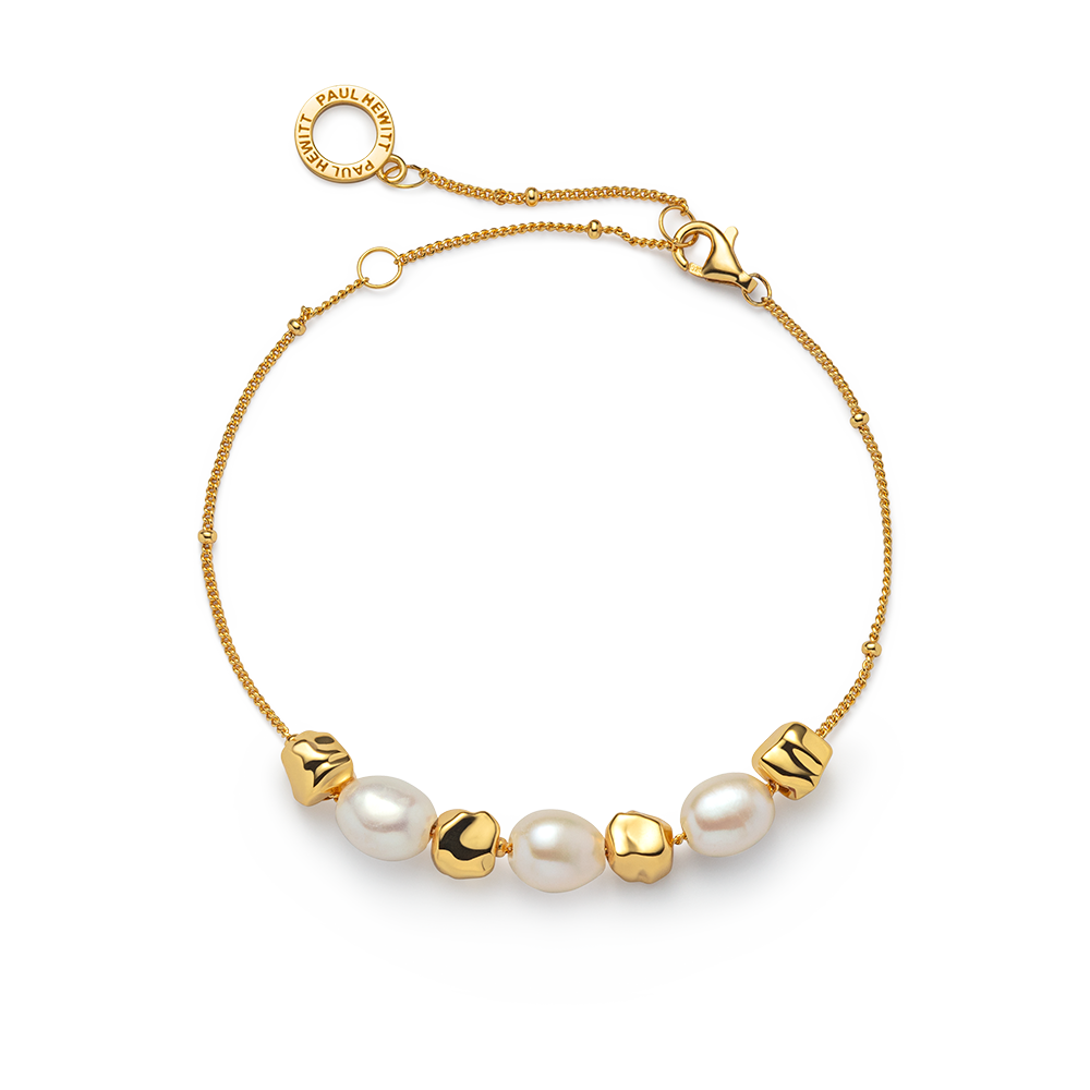 Ocean Pearl Bracelet Sterling Silver Gold Plated