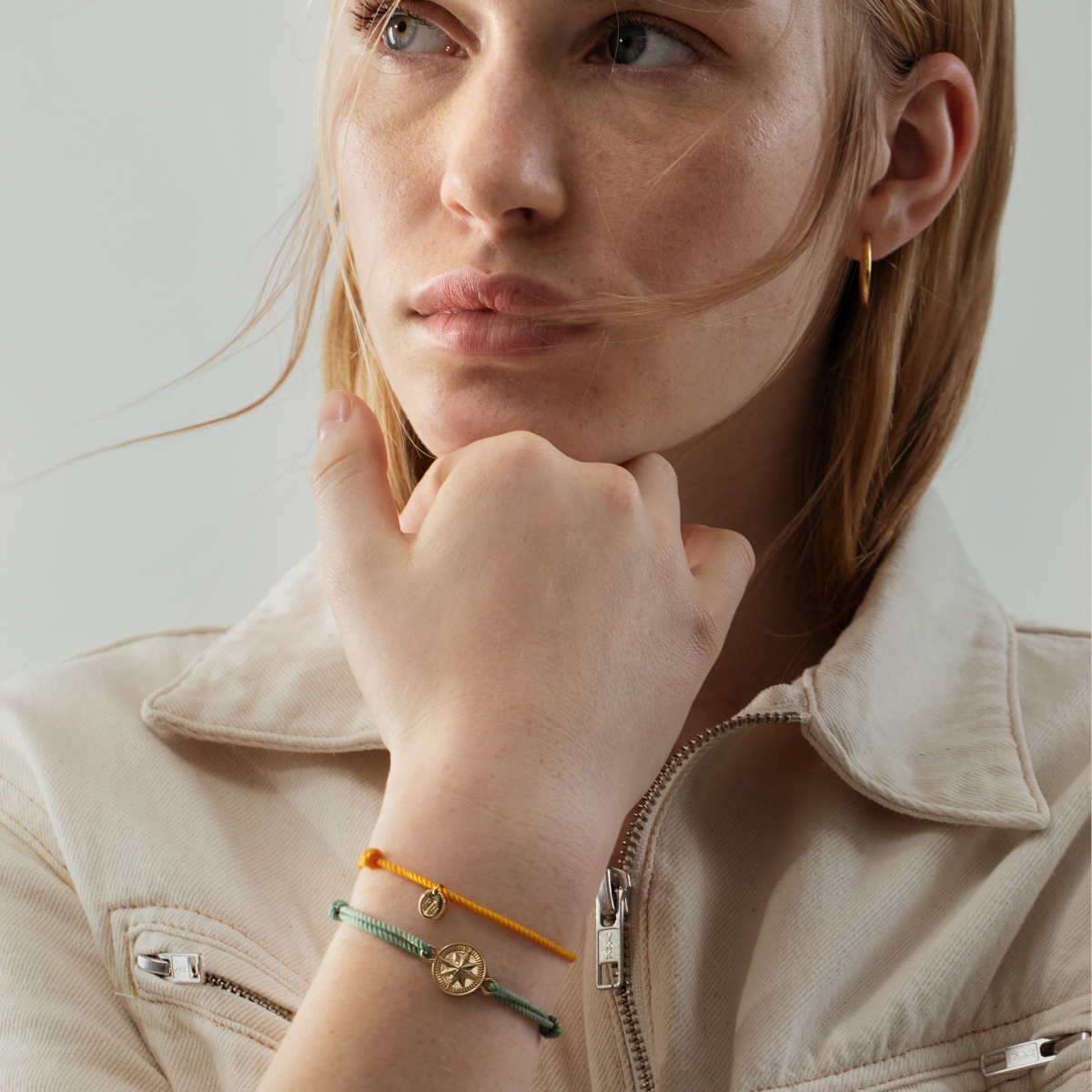 Bracelet Windrose Gold Teal