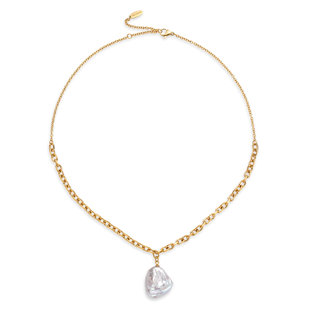Treasure Mixed Pearl Necklace Gold