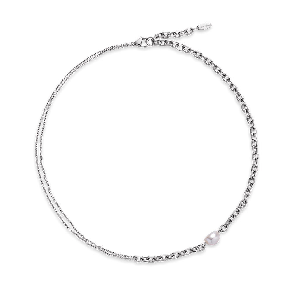 Collier Treasure Duo Perle Argent