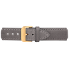 Watch Strap Leather Gold Grey 20 mm